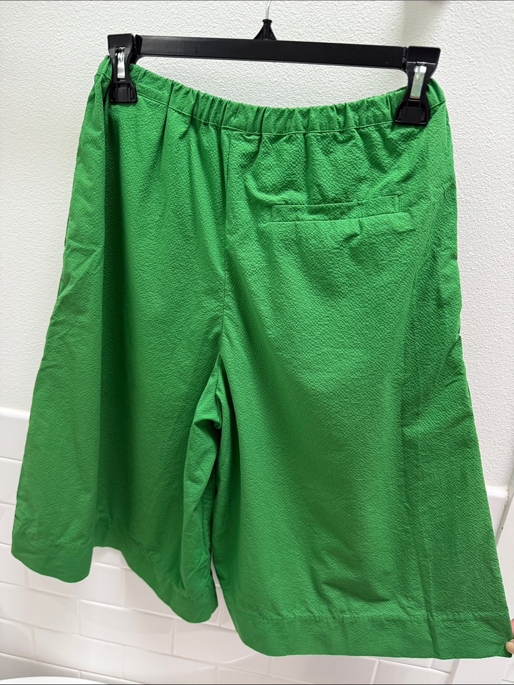COS Green Elasticated Wide-Leg Bermuda Shorts / Culottes - Size 4 - Picture 5 of 11